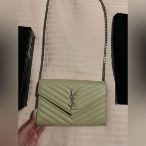 YSL Nude Clutch Chain Bag